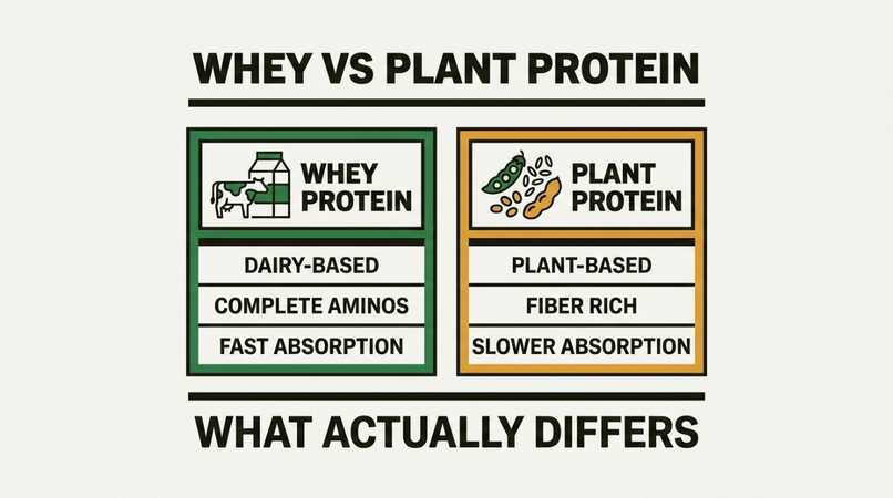 Whey vs Plant Protein: What Actually Differs