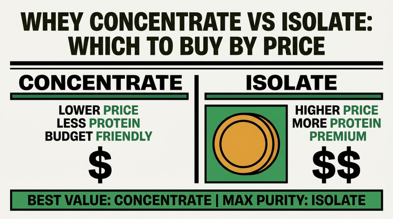 Whey Concentrate vs Isolate: Which to Buy by Price