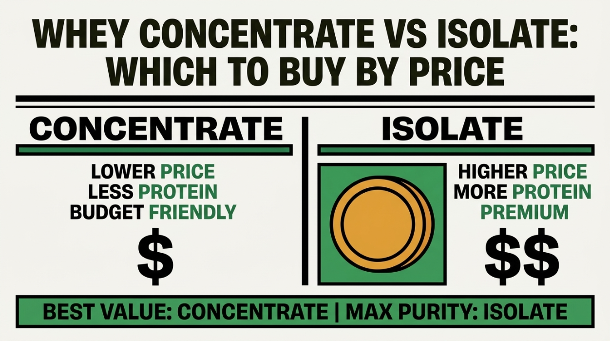 Whey Concentrate vs Isolate: Which to Buy by Price