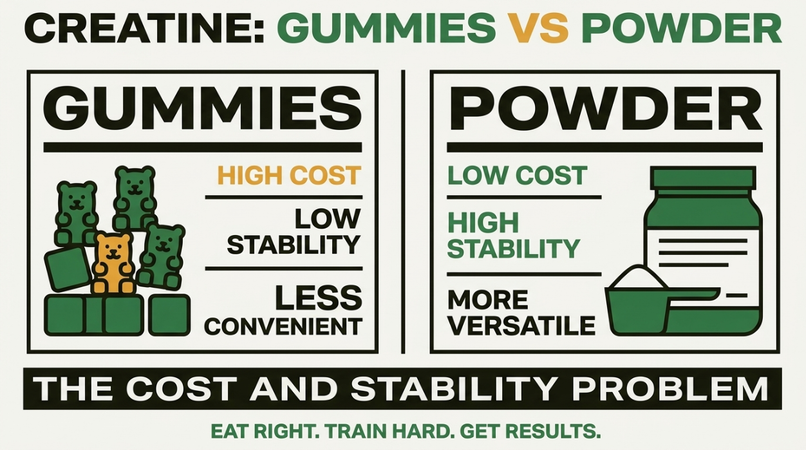 Creatine Gummies vs Powder: The Cost and Stability Problem