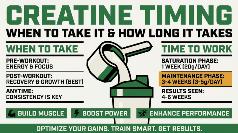 Creatine Timing: When to Take It and How Long It Takes