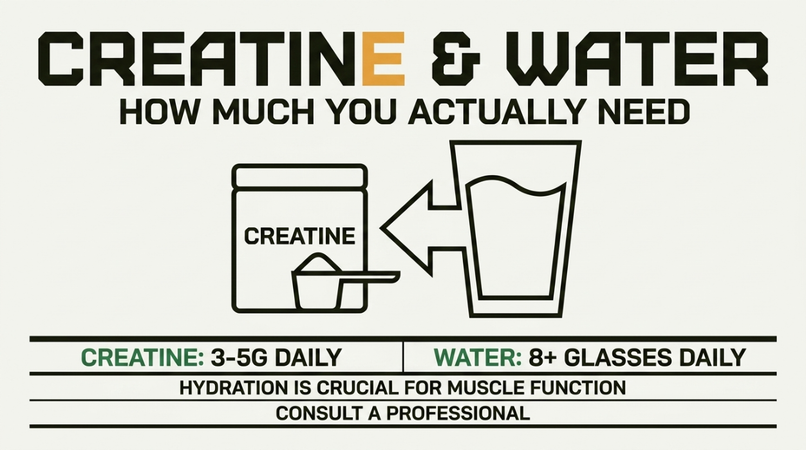 Creatine and Water: How Much You Actually Need to Drink