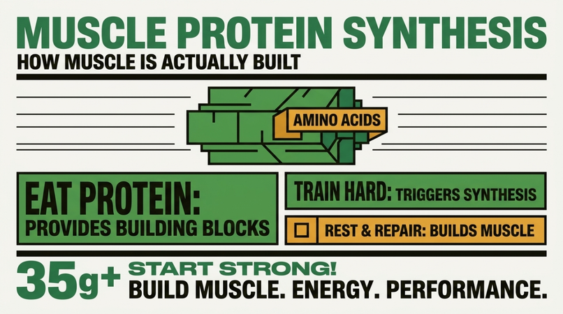 Muscle Protein Synthesis: How Muscle Is Actually Built